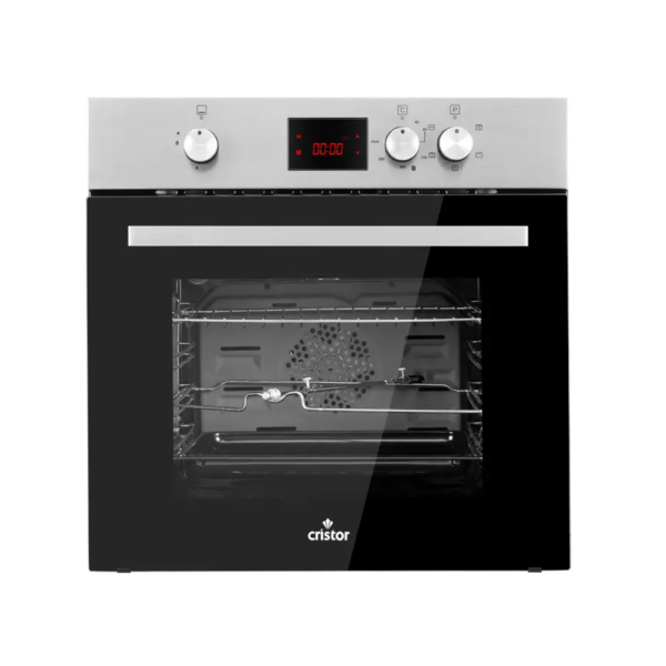 Four Encastrable  Gaz-Électrique Noir Inox 62L CRISTOR