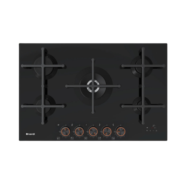 Table De Cuisson 5 Feux Connecté Black glass NARDI