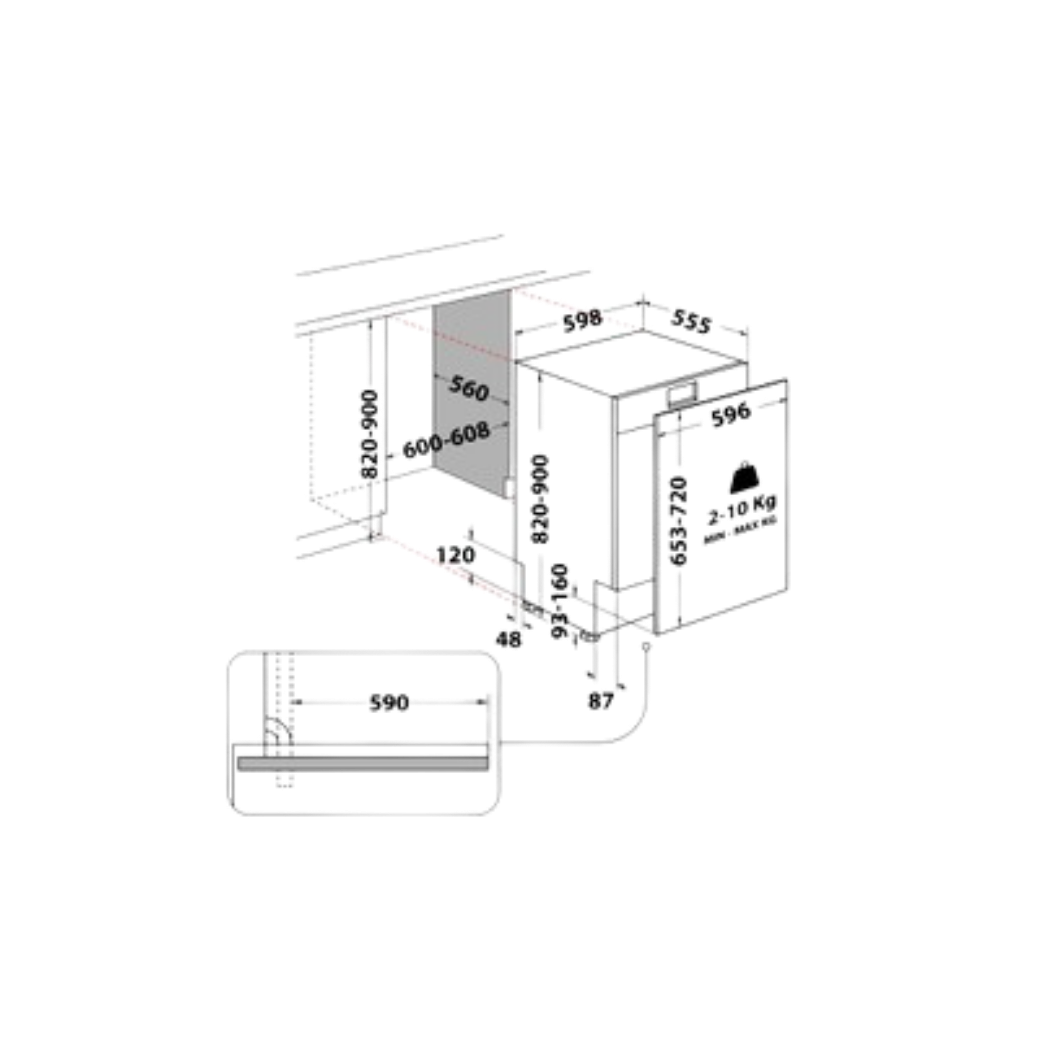 Dishwasher Built-in WHIRLPOOL 14 COVERS - Image 2