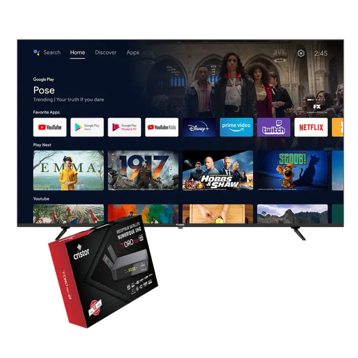 CRISTOR Smart TV 70" 4K Ultra HD